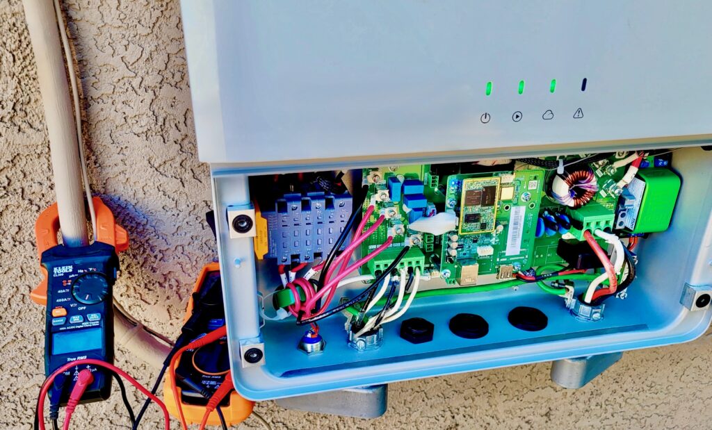 Electrical Test Equipement for a Final Inspection and Installation of a New GoodWe Inverter in Surprise Arizona